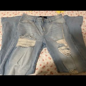 Hollister ripped low rise dad Jeans